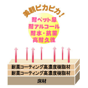 フロアコーティング・ストロングパック皮膜層